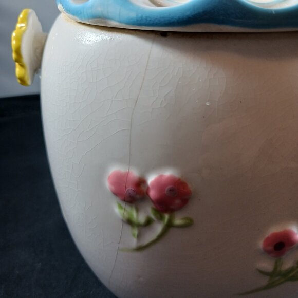 Vintage 1950s kitschy Mouse Themed Lidded Cookie Jar - Picture 3 of 13